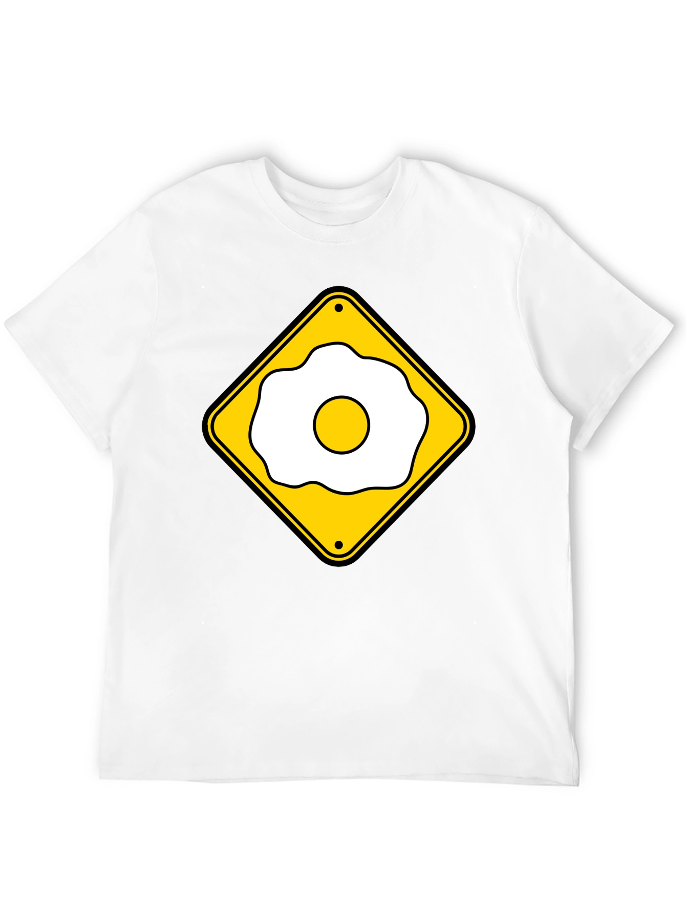 Funny Fried Egg Crossing Sign T-Shirt
