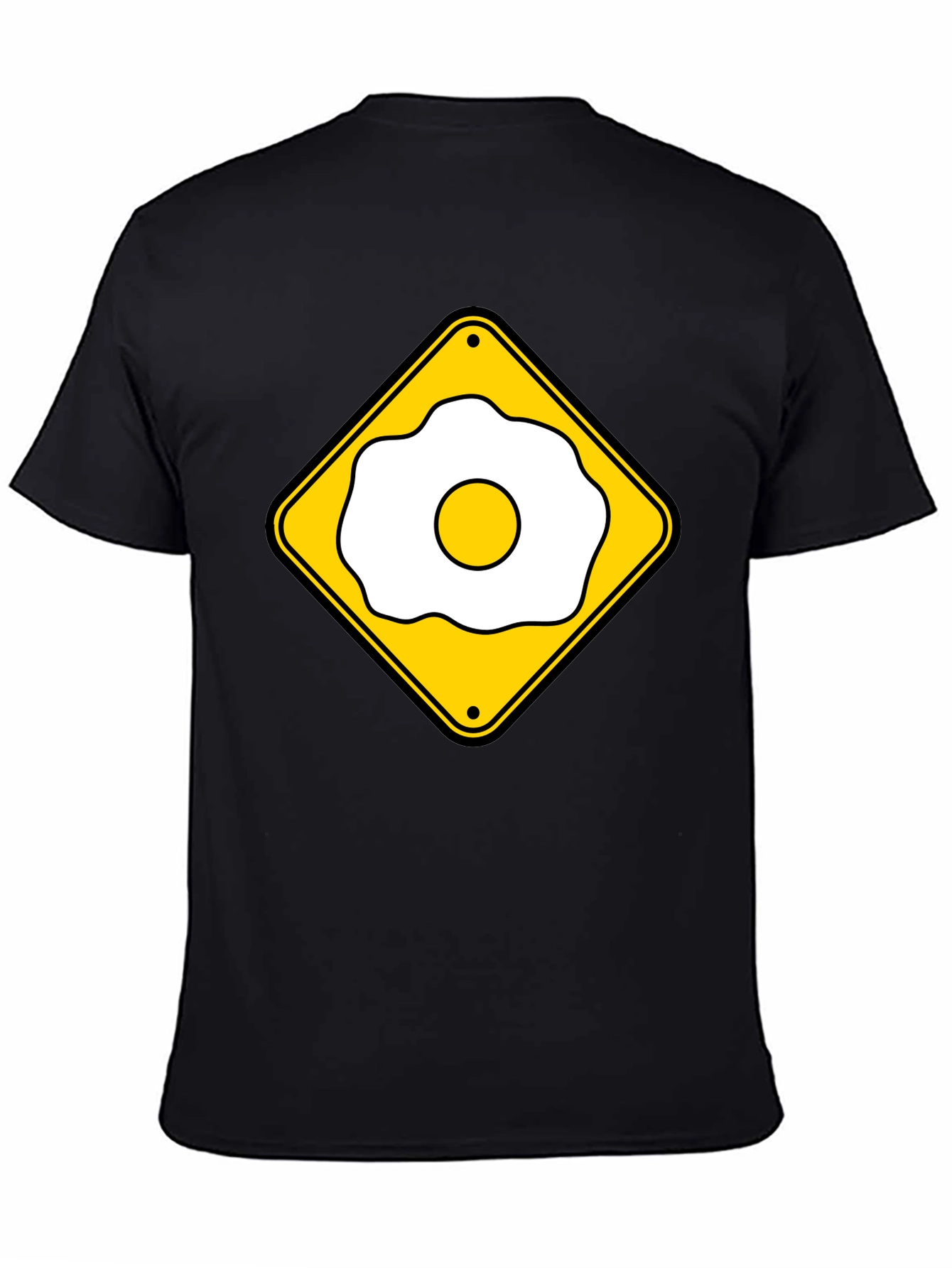 Funny Fried Egg Crossing Sign T-Shirt