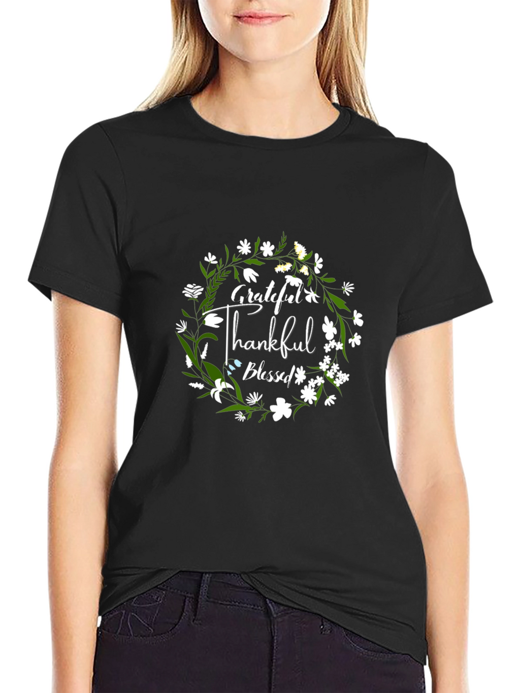 Grateful Thankful Blessed Graphic Tee