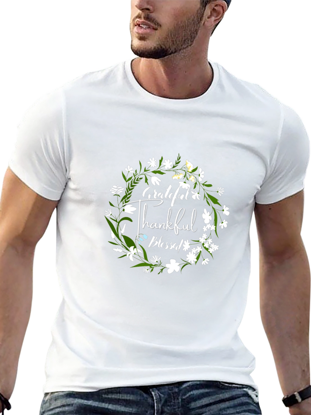 Grateful Thankful Blessed Graphic Tee