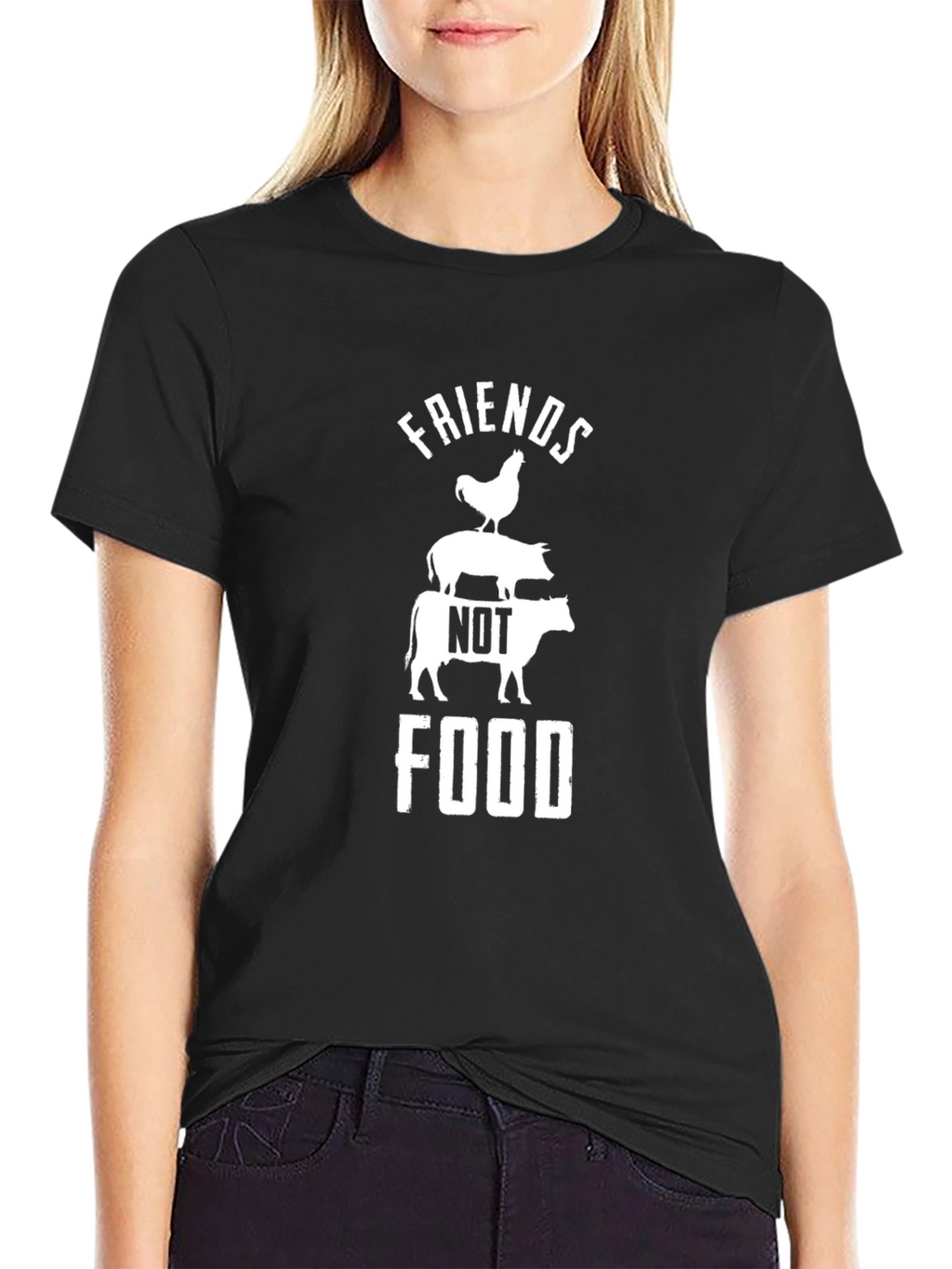 Friends Not Food Vegan Graphic T-Shirt