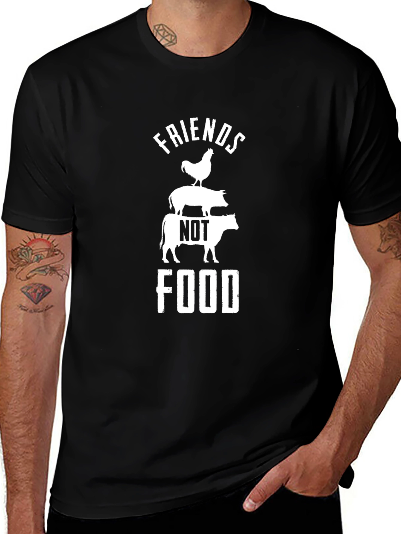 Friends Not Food Vegan Graphic T-Shirt