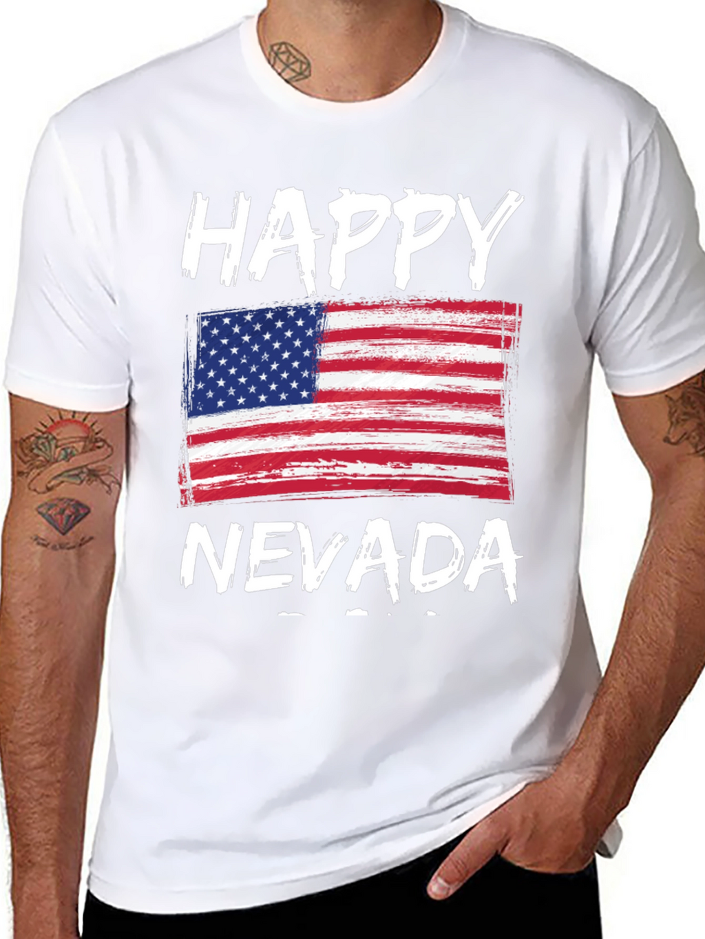 Happy Nevada USA Flag T-Shirt