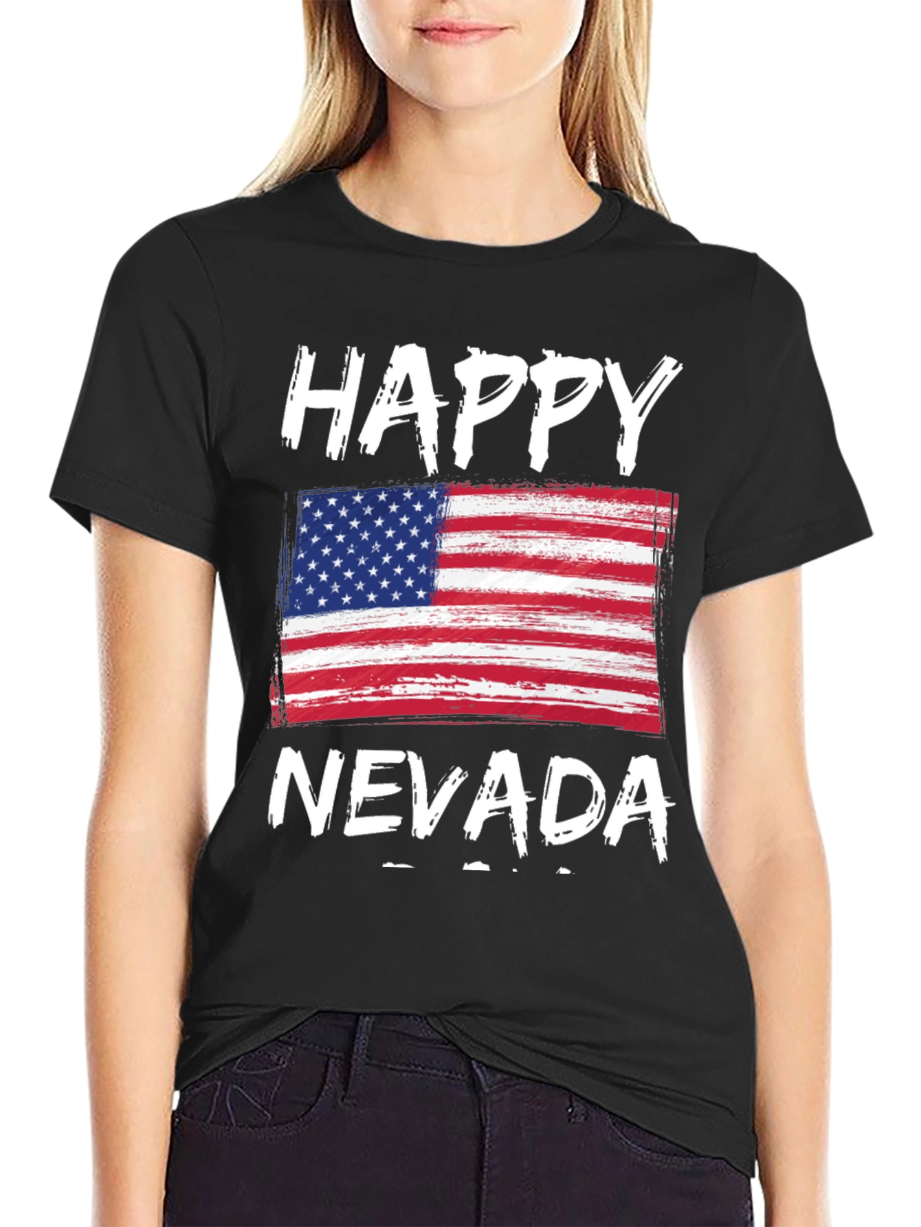 Happy Nevada USA Flag T-Shirt