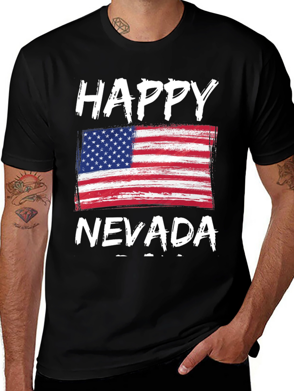 Happy Nevada USA Flag T-Shirt