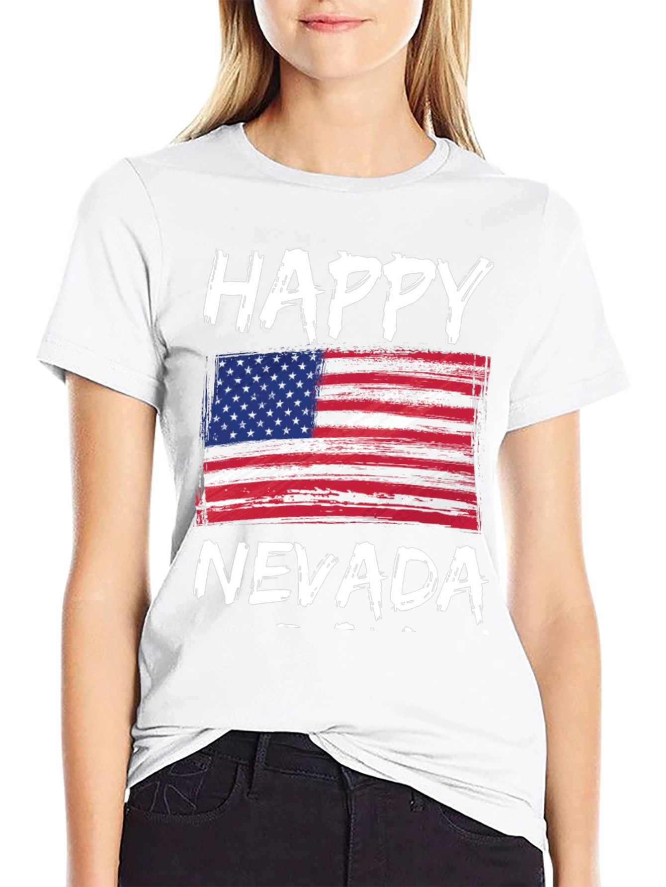Happy Nevada USA Flag T-Shirt
