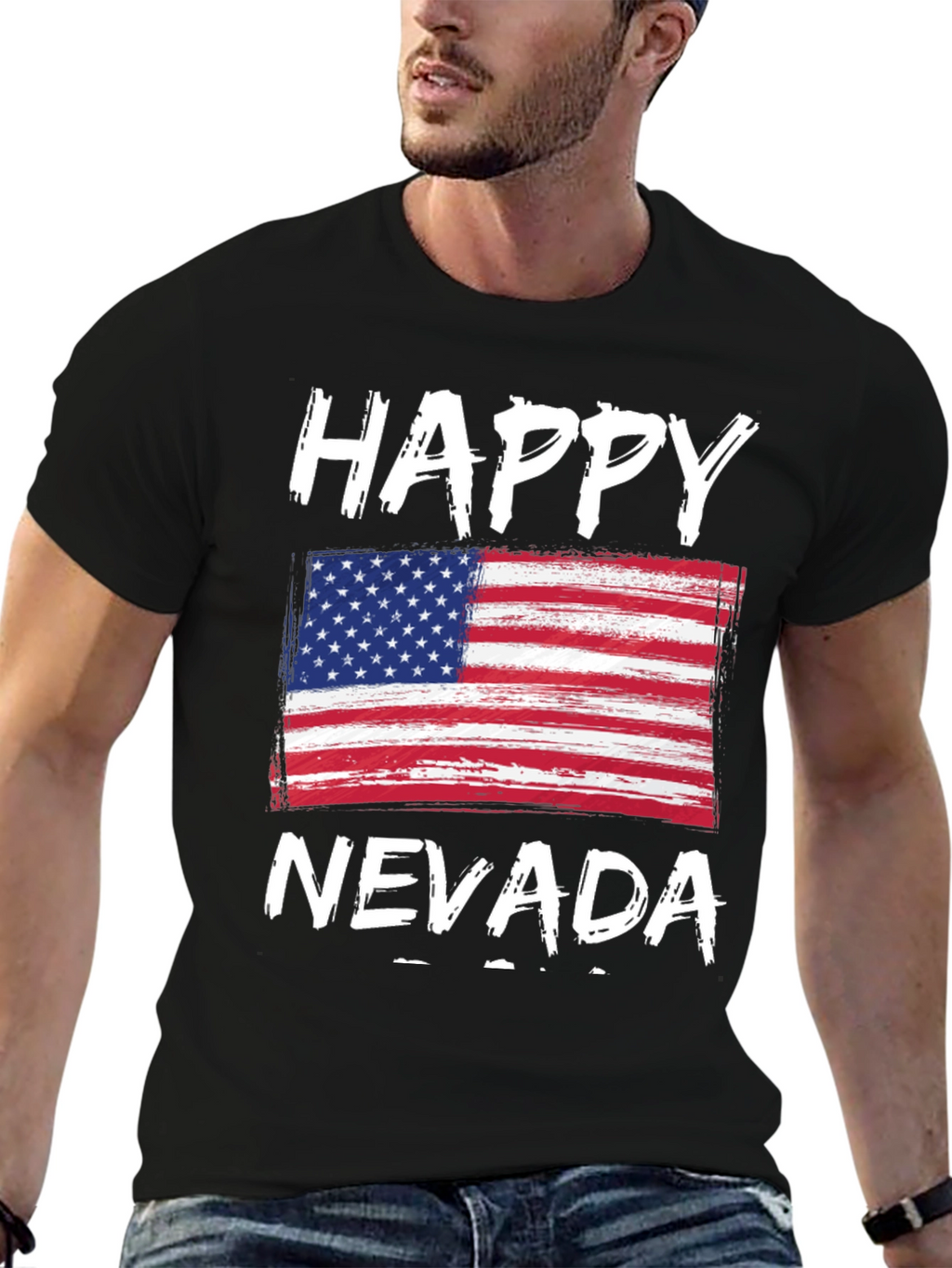 Happy Nevada USA Flag T-Shirt