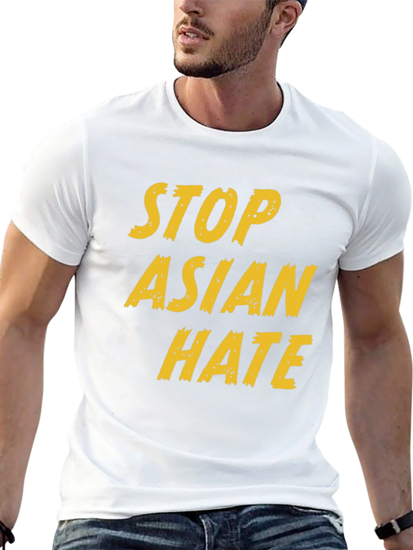 Stop Asian Hate Graphic Tee - Black Activism T-Shirt