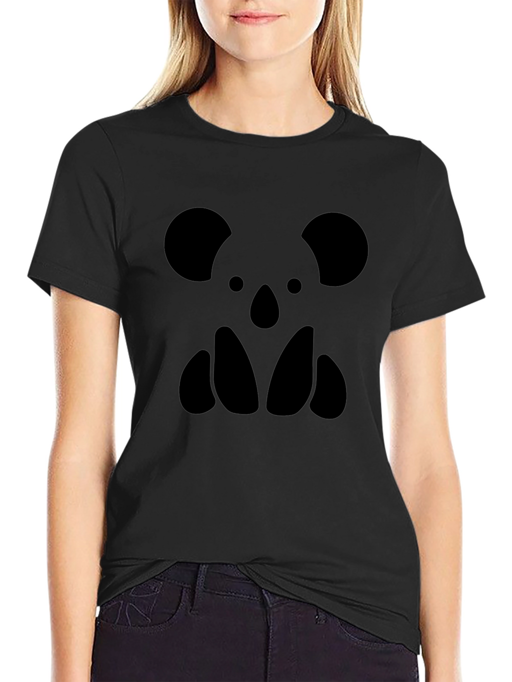 Black Graphic Tee - Koala Bear Silhouette