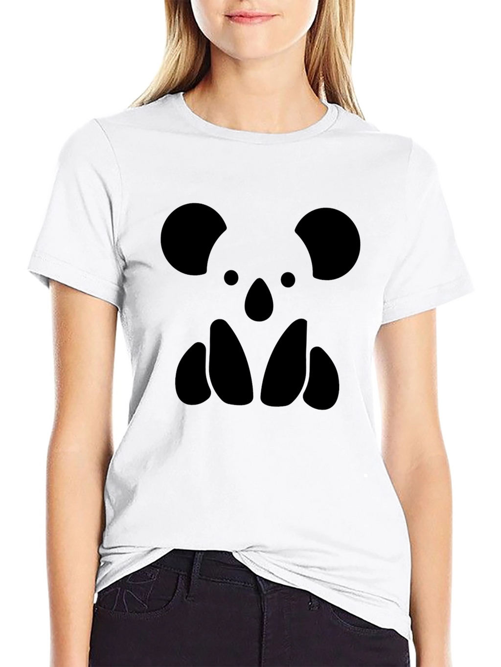 Black Graphic Tee - Koala Bear Silhouette