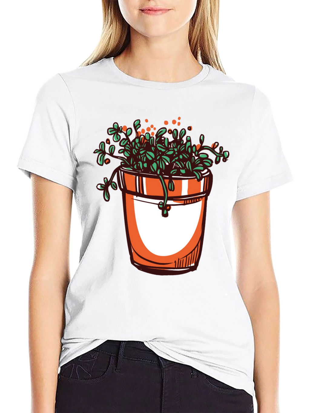 Plant Pot Graphic Tee - Stylish Unisex T-Shirt