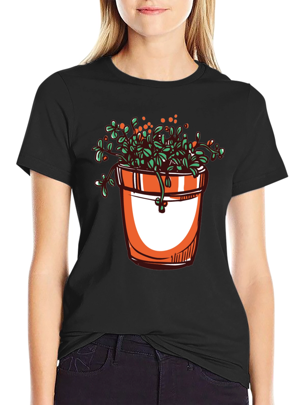 Plant Pot Graphic Tee - Stylish Unisex T-Shirt