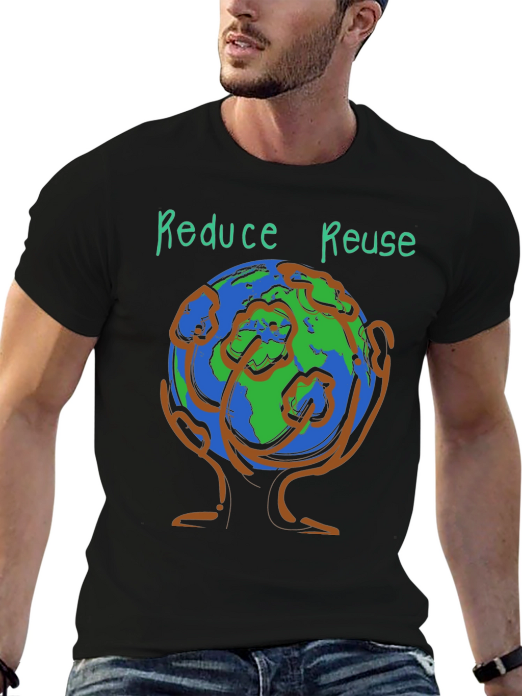Eco-Friendly Reduce Reuse Graphic Tee
