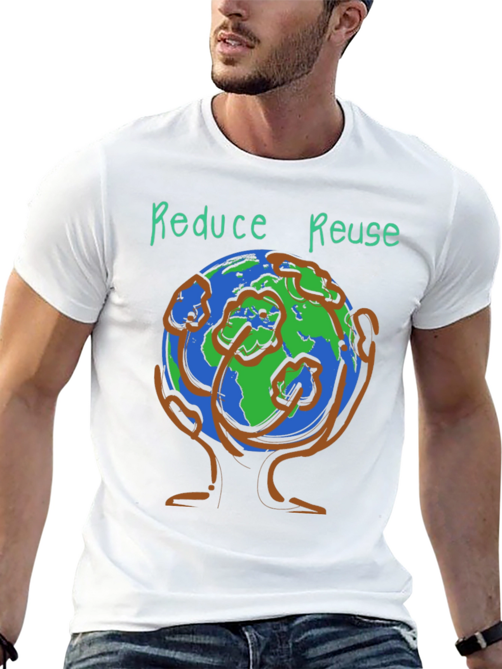 Eco-Friendly Reduce Reuse Graphic Tee