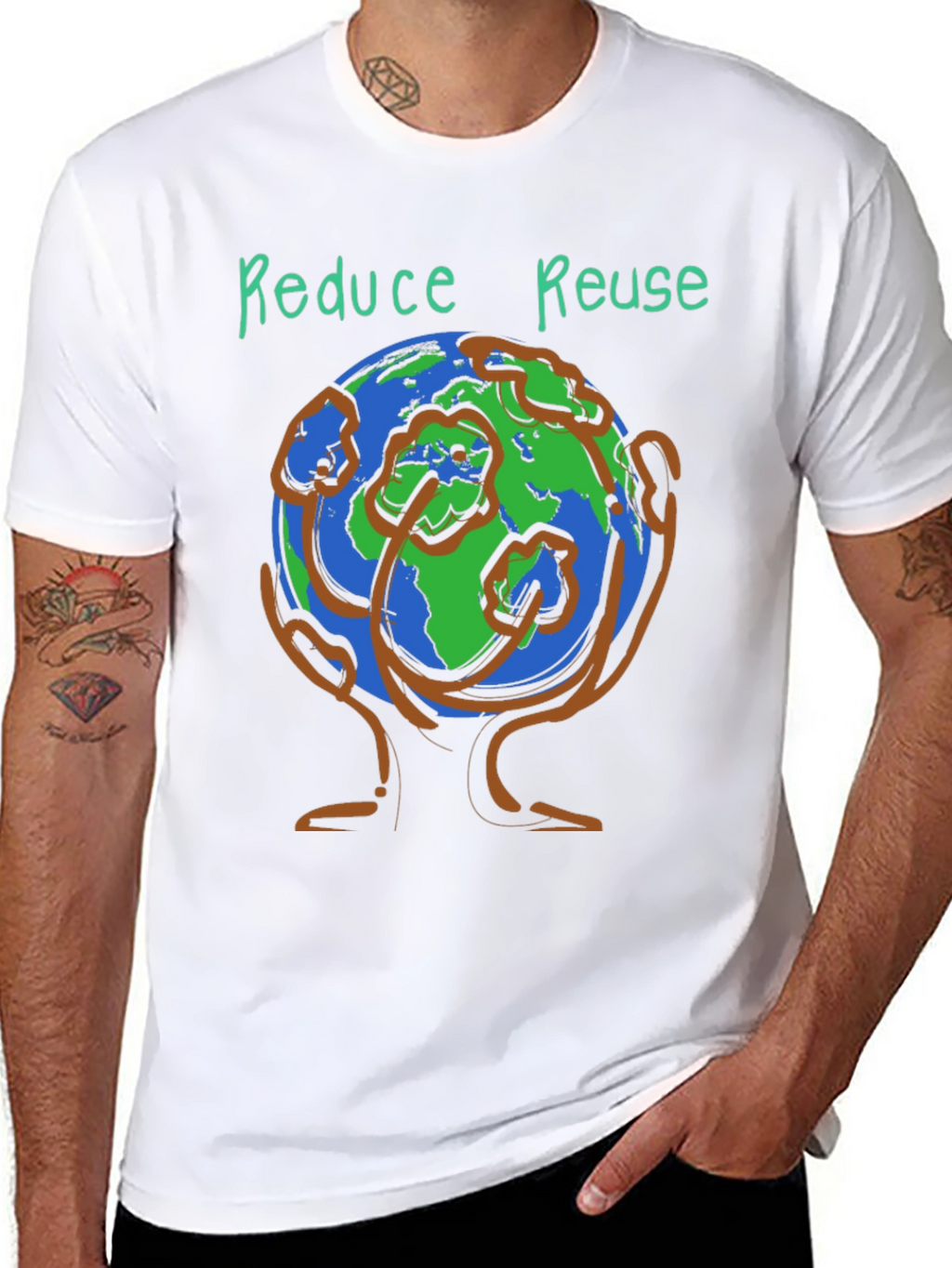 Eco-Friendly Reduce Reuse Graphic Tee