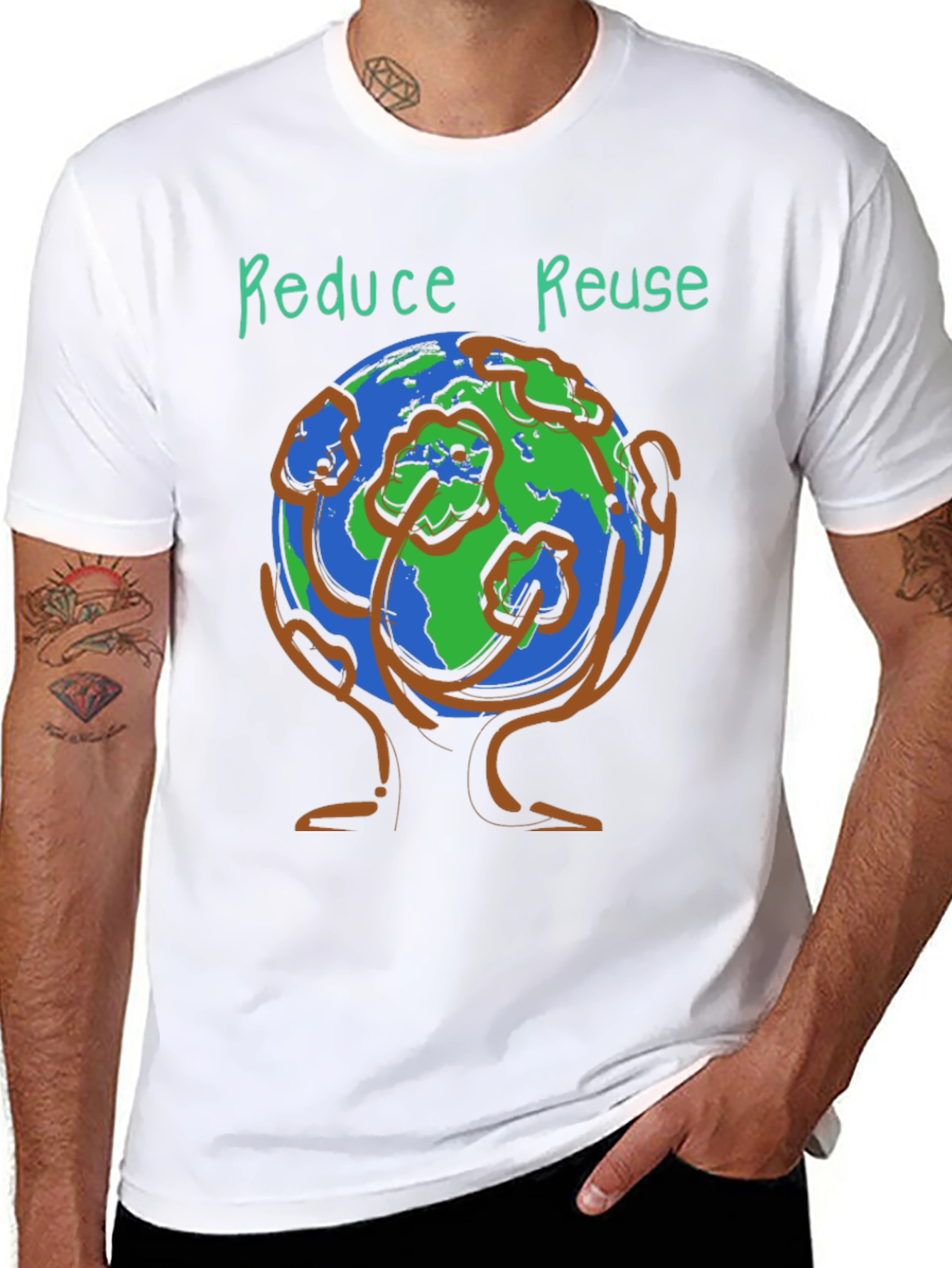 Eco-Friendly Reduce Reuse Graphic Tee