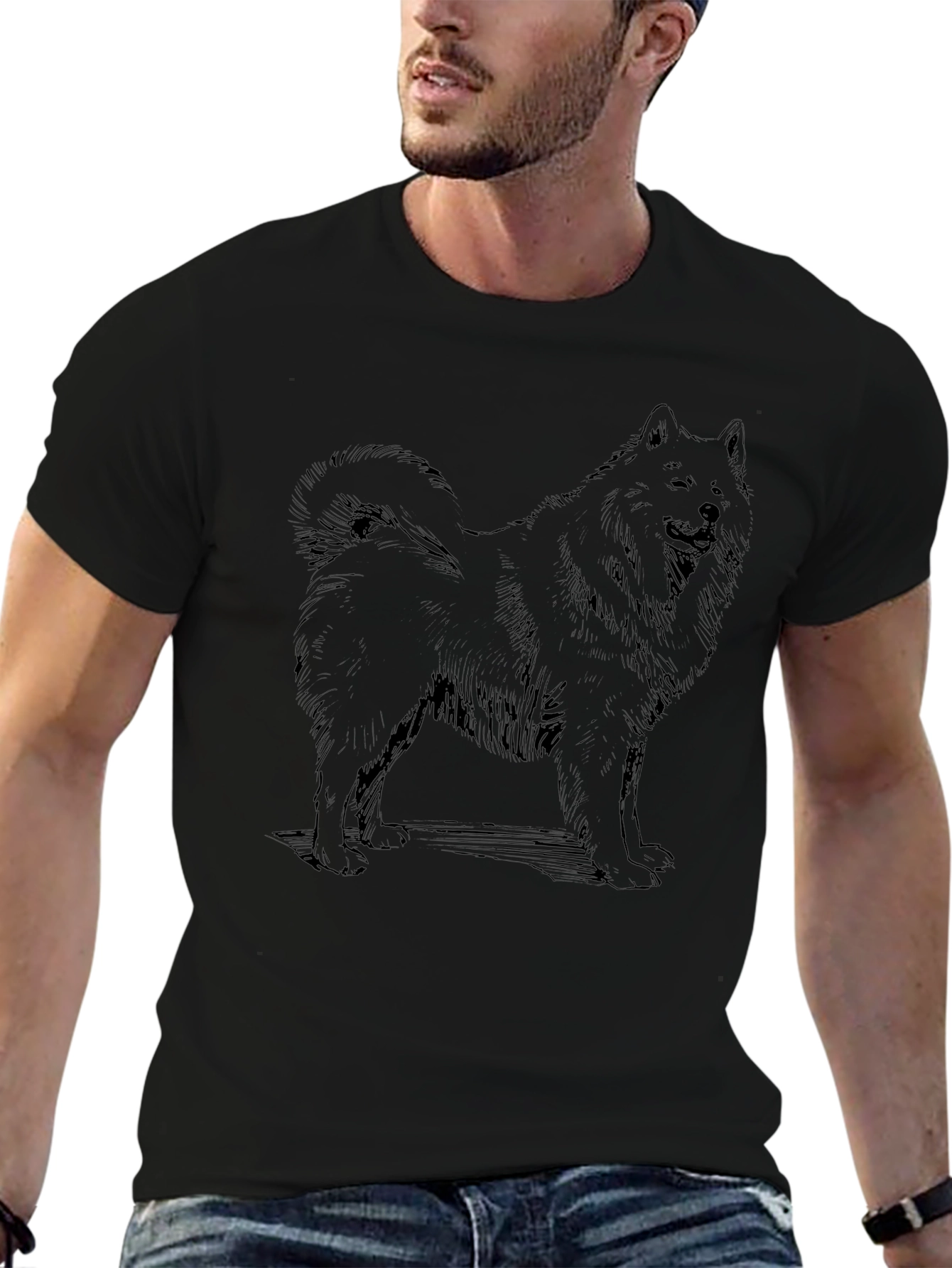 Black Dog Graphic Tee - Casual Style