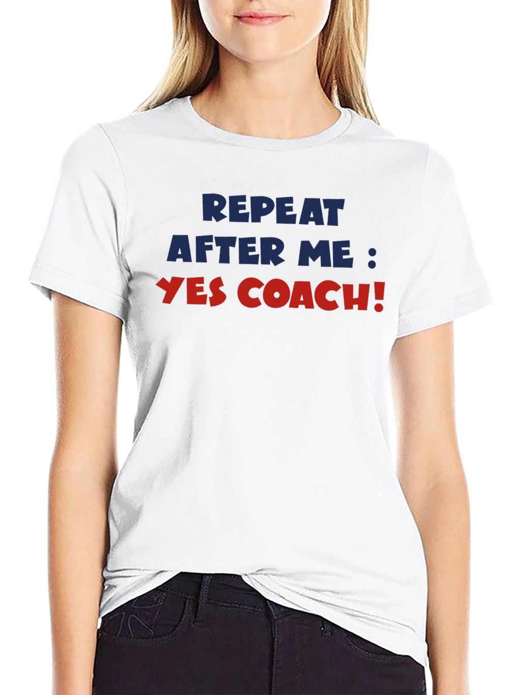 Yes Coach! Black Graphic T-Shirt