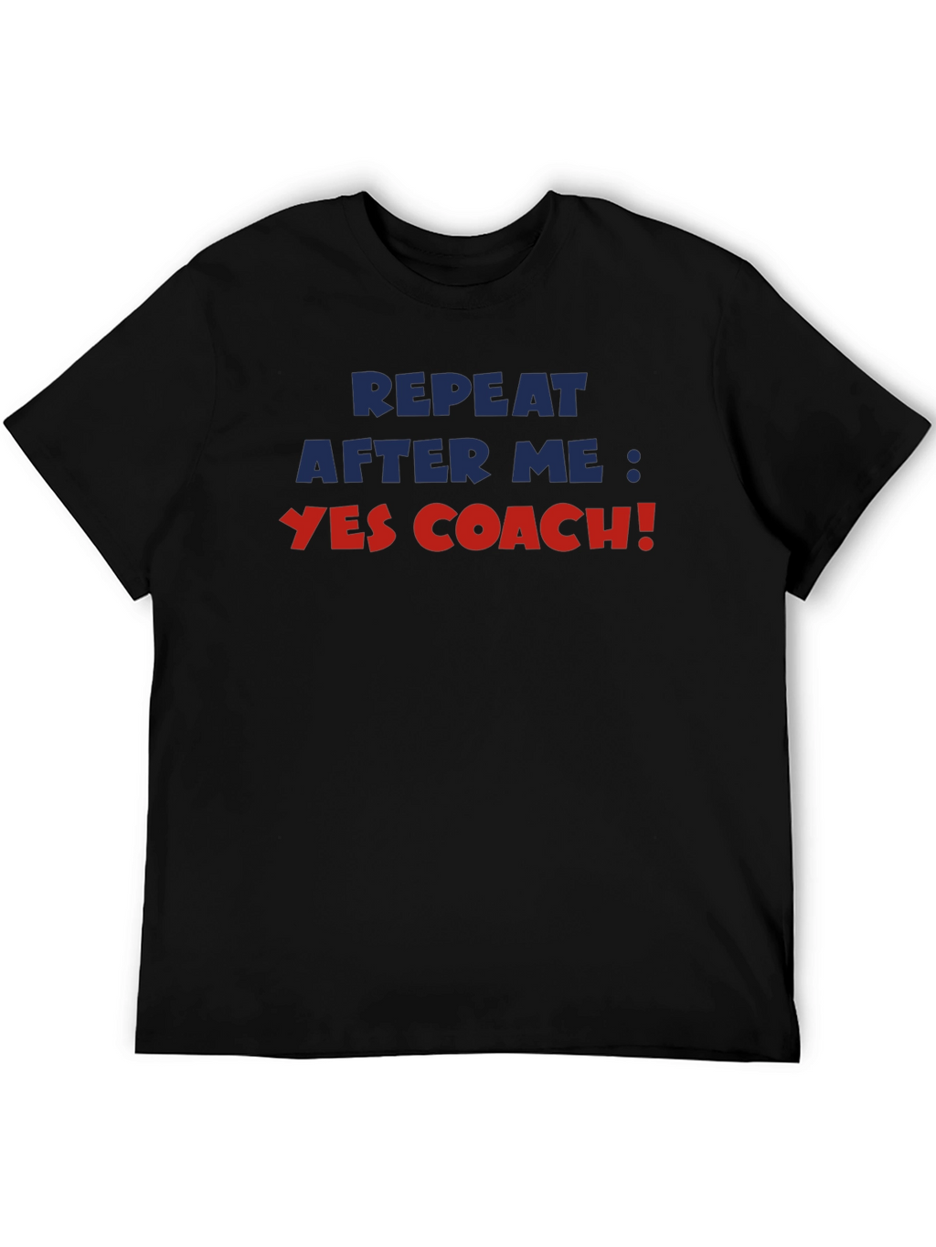 Yes Coach! Black Graphic T-Shirt