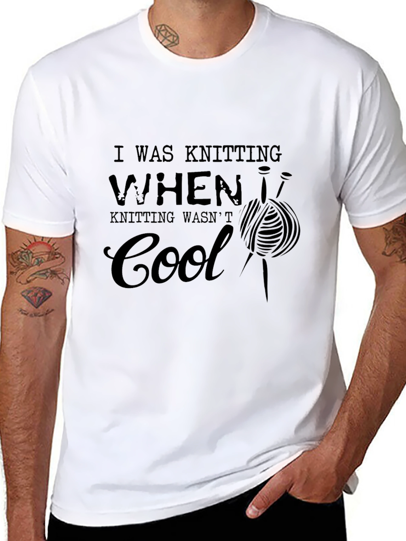 Knitting Humor T-Shirt - I Was Knitting When...