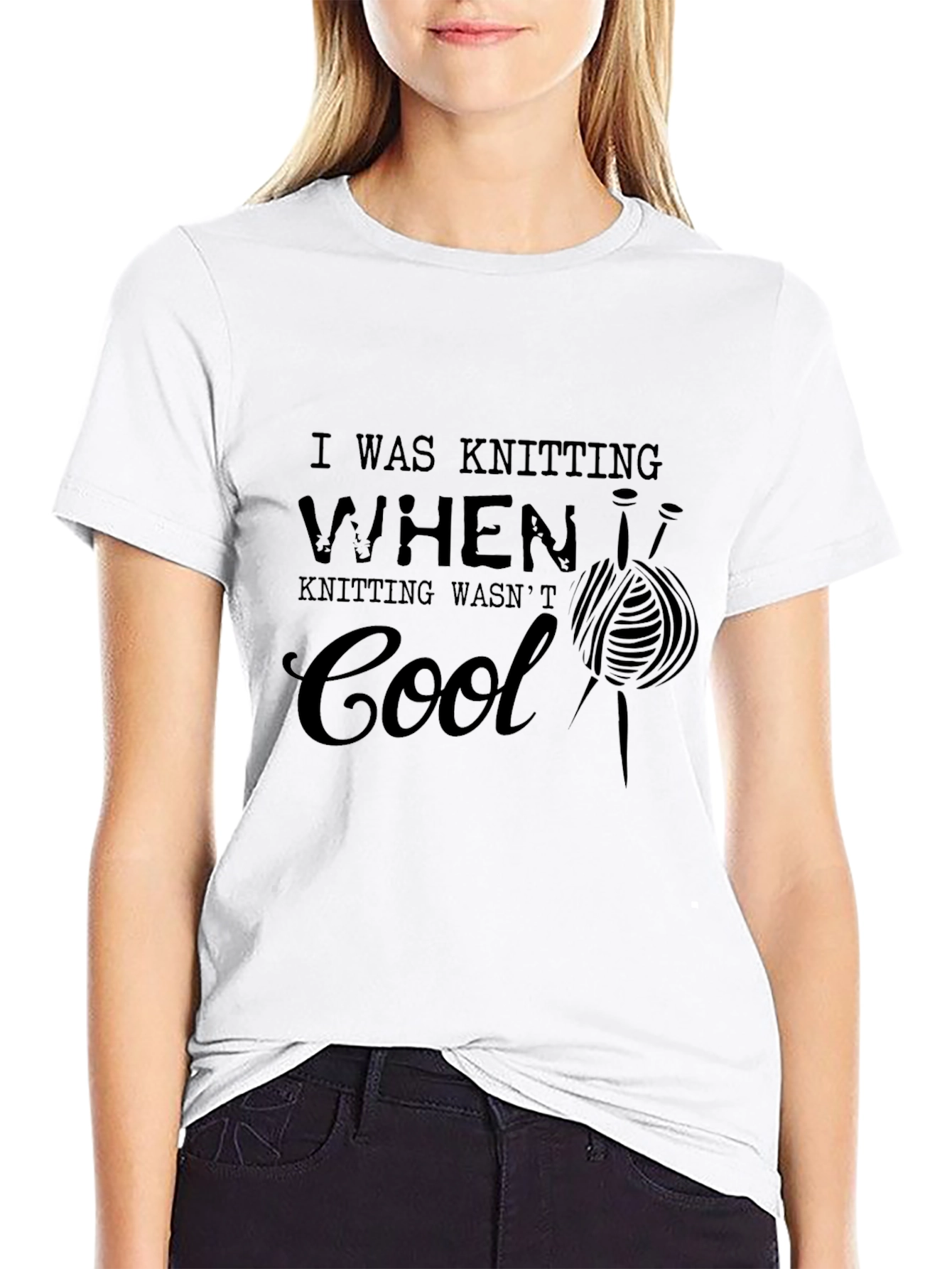 Knitting Humor T-Shirt - I Was Knitting When...