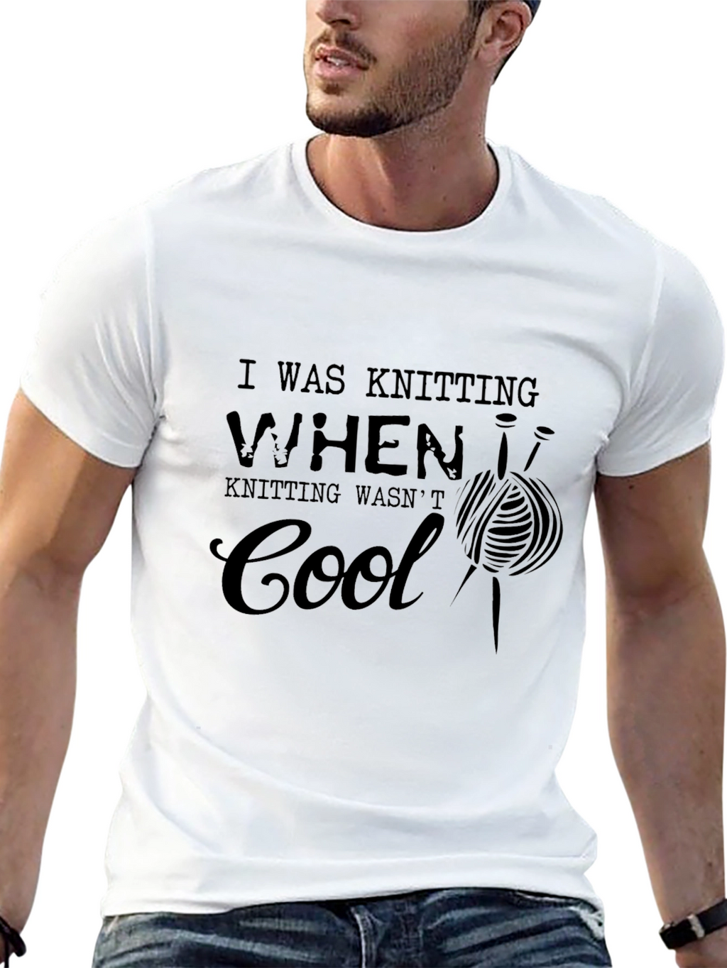 Knitting Humor T-Shirt - I Was Knitting When...