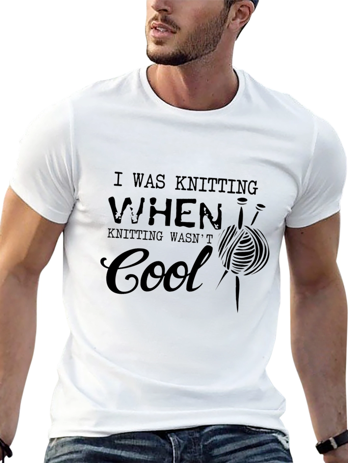 Knitting Humor T-Shirt - I Was Knitting When...