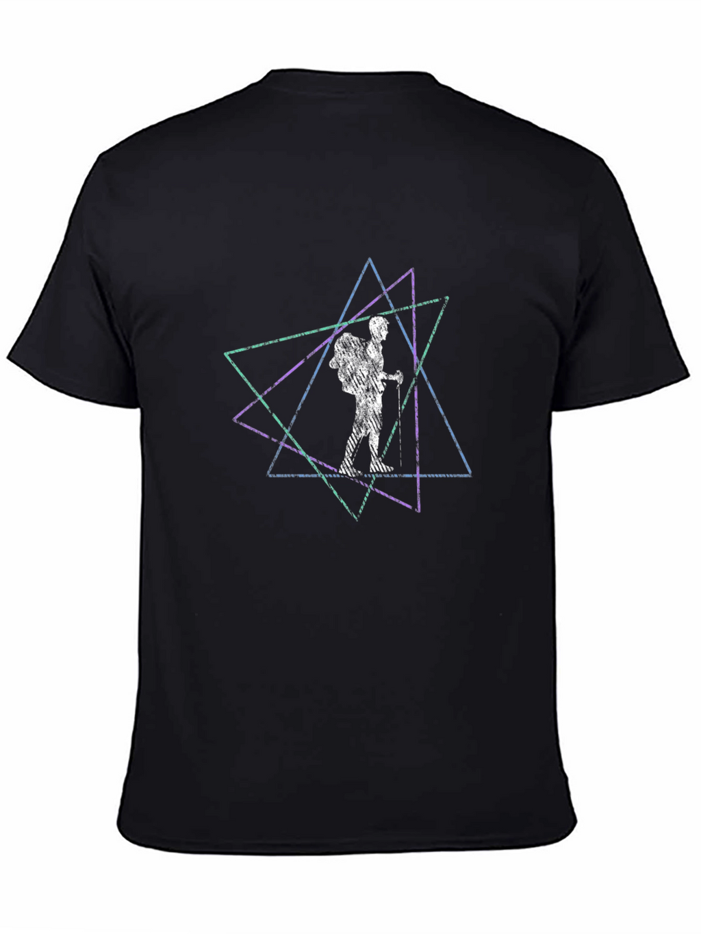 Geometric Hiker Tee - Black Graphic T-Shirt