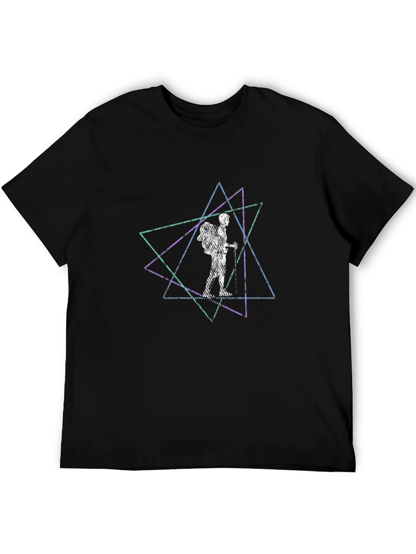 Geometric Hiker Tee - Black Graphic T-Shirt