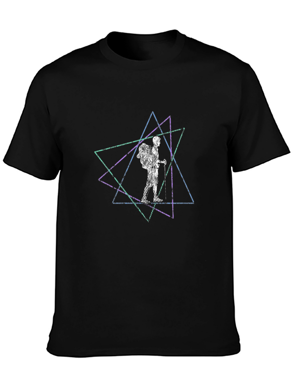Geometric Hiker Tee - Black Graphic T-Shirt