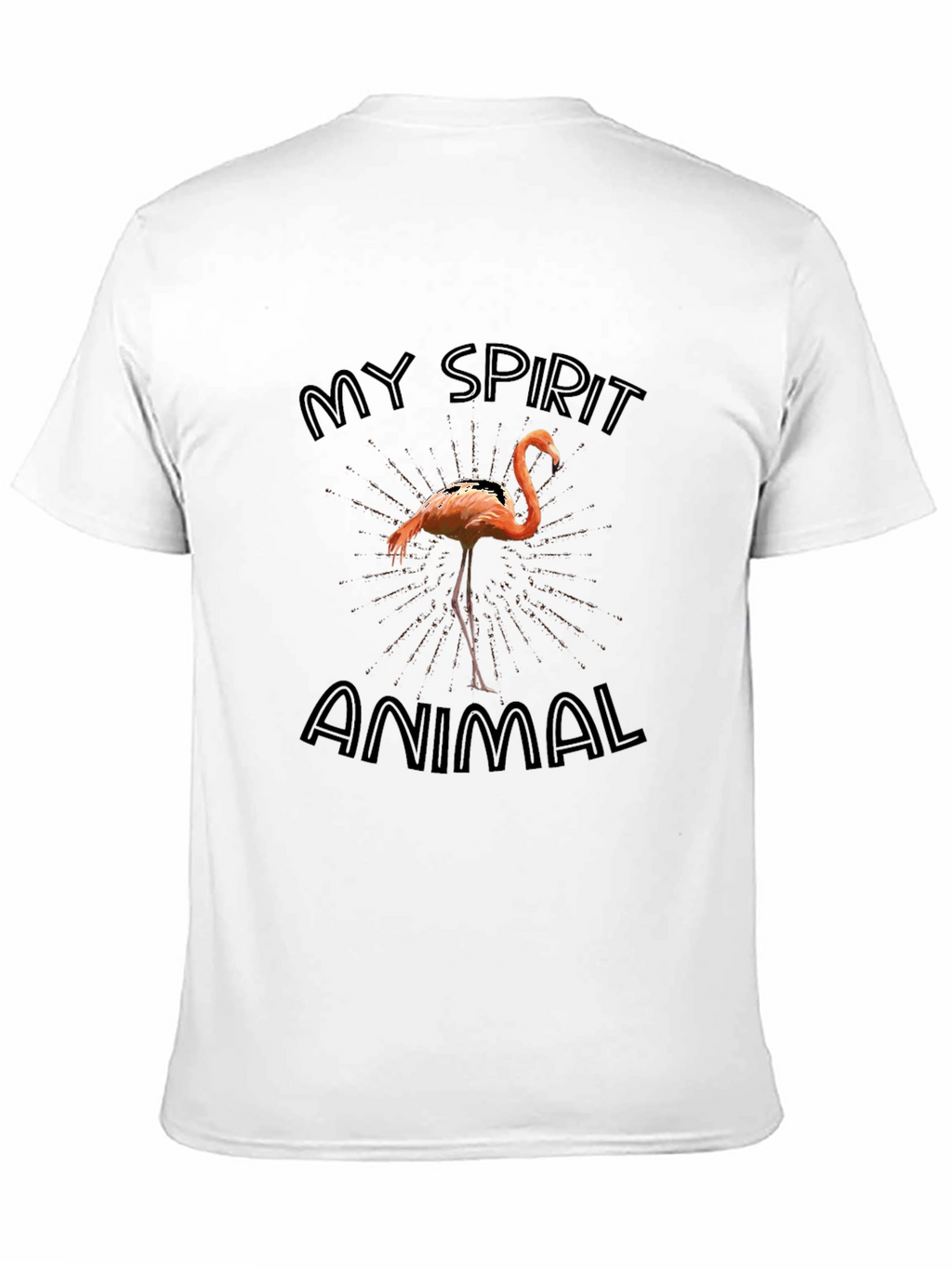 Flamingo Spirit Animal T-Shirt - Black Graphic Tee