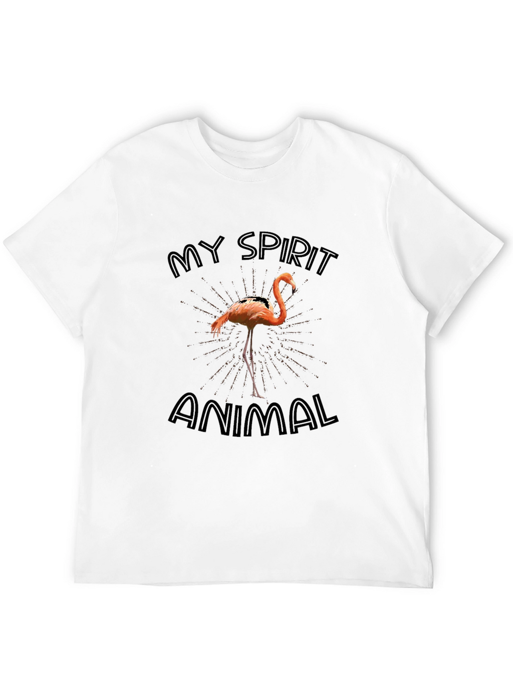 Flamingo Spirit Animal T-Shirt - Black Graphic Tee