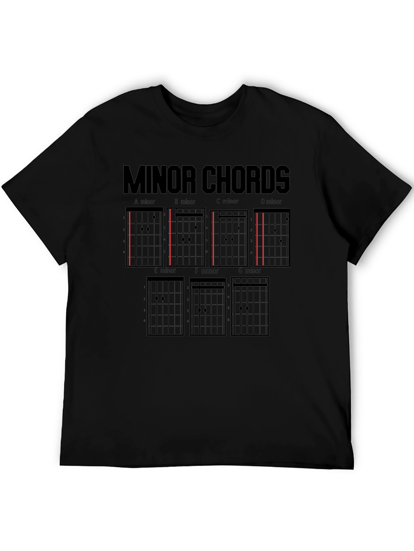 Minor Chords Guitar T-Shirt - Music Lover Tee