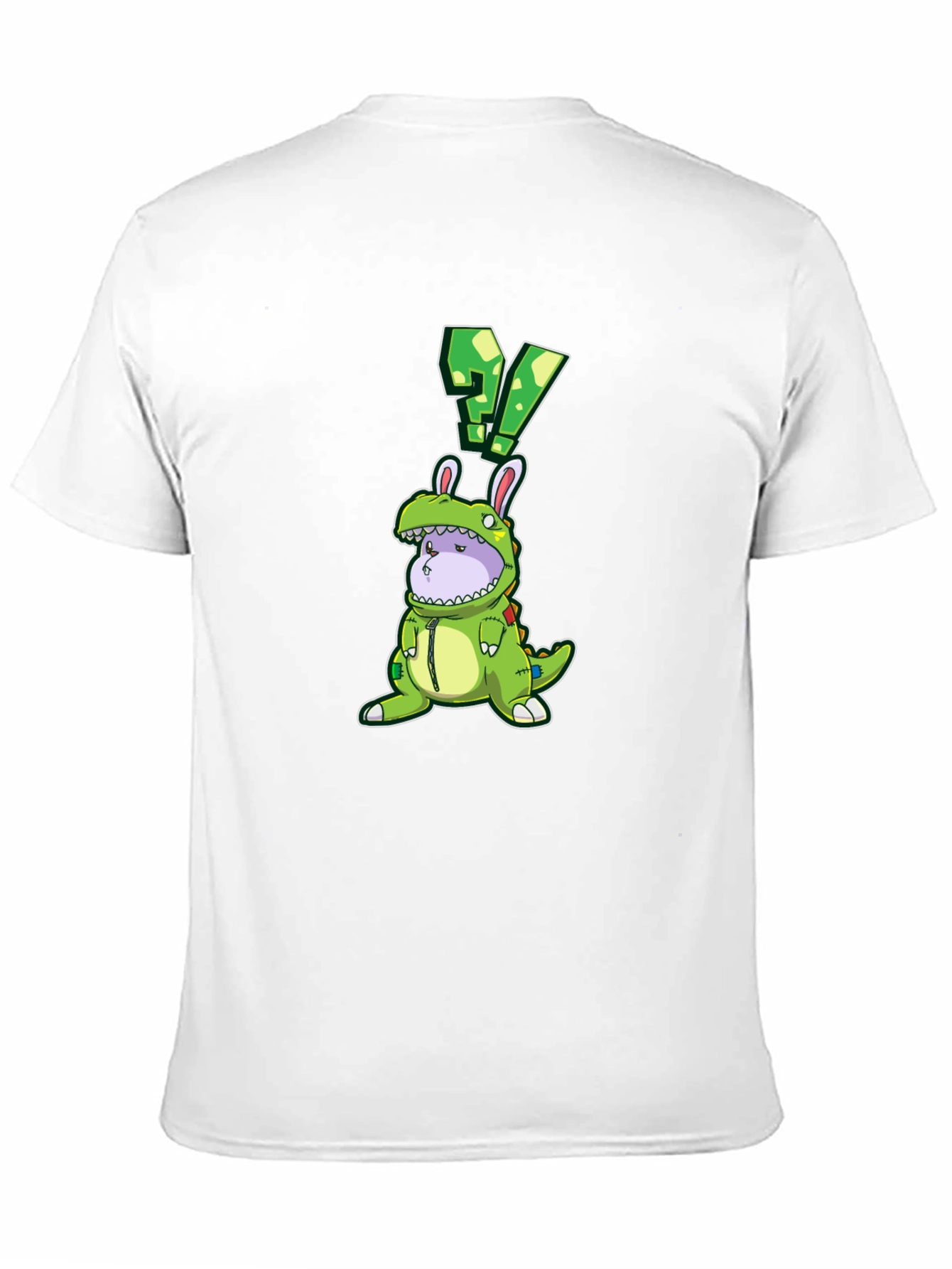Dino Bunny Costume Graphic Tee - Quirky Novelty Design