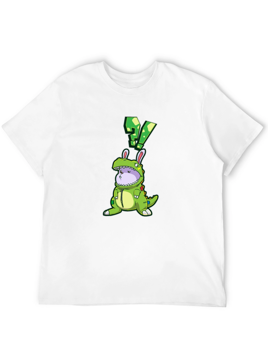 Dino Bunny Costume Graphic Tee - Quirky Novelty Design