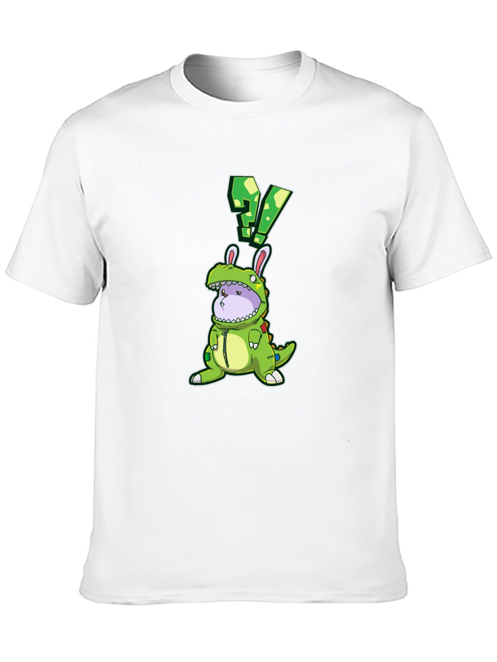 Dino Bunny Costume Graphic Tee - Quirky Novelty Design