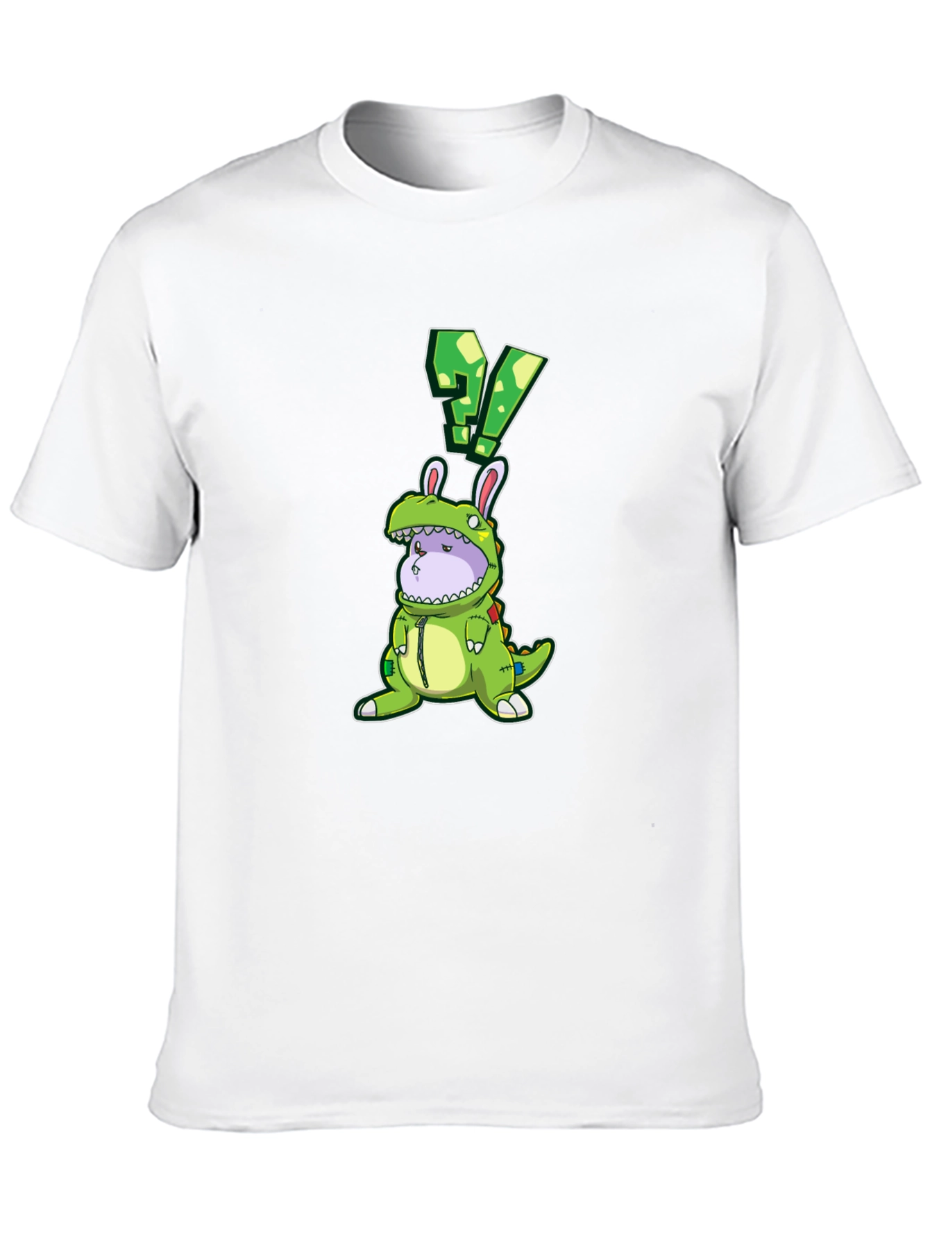 Dino Bunny Costume Graphic Tee - Quirky Novelty Design
