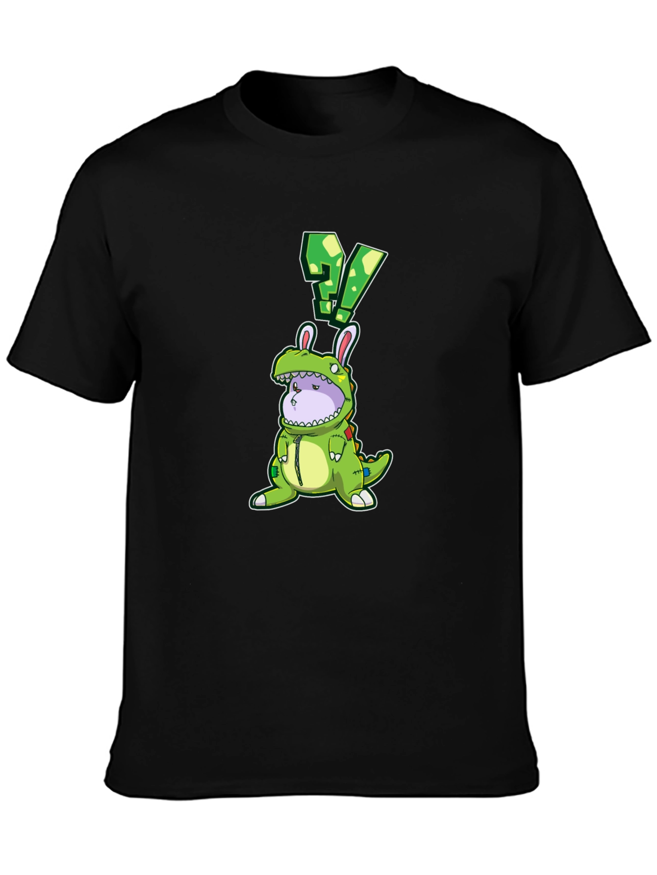 Dino Bunny Costume Graphic Tee - Quirky Novelty Design