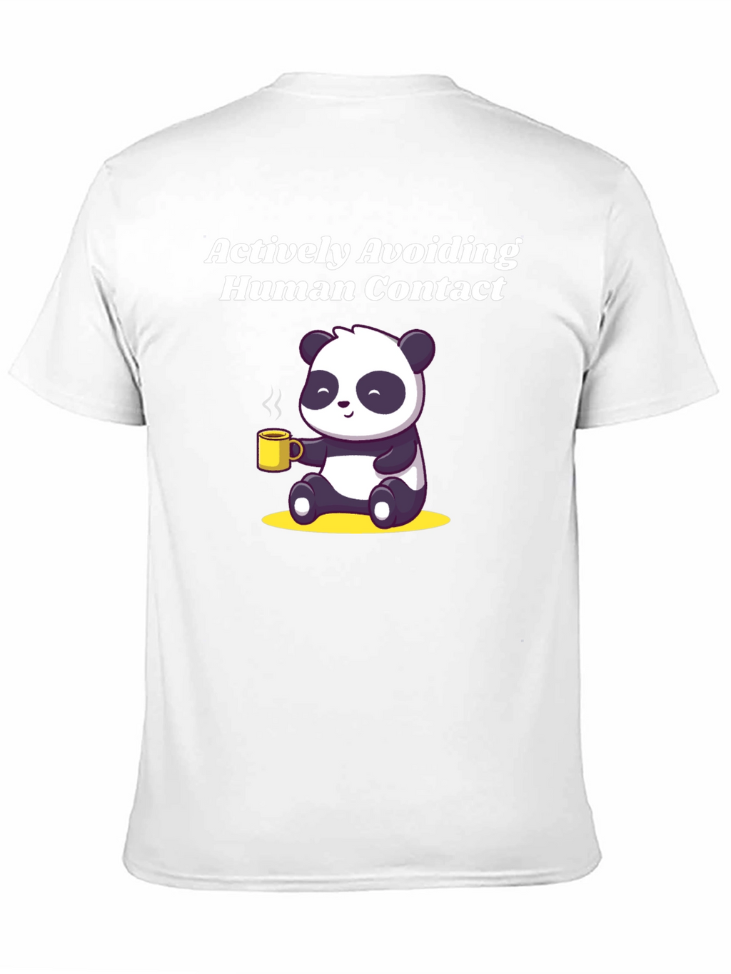 Actively Avoiding Human Contact Panda T-Shirt