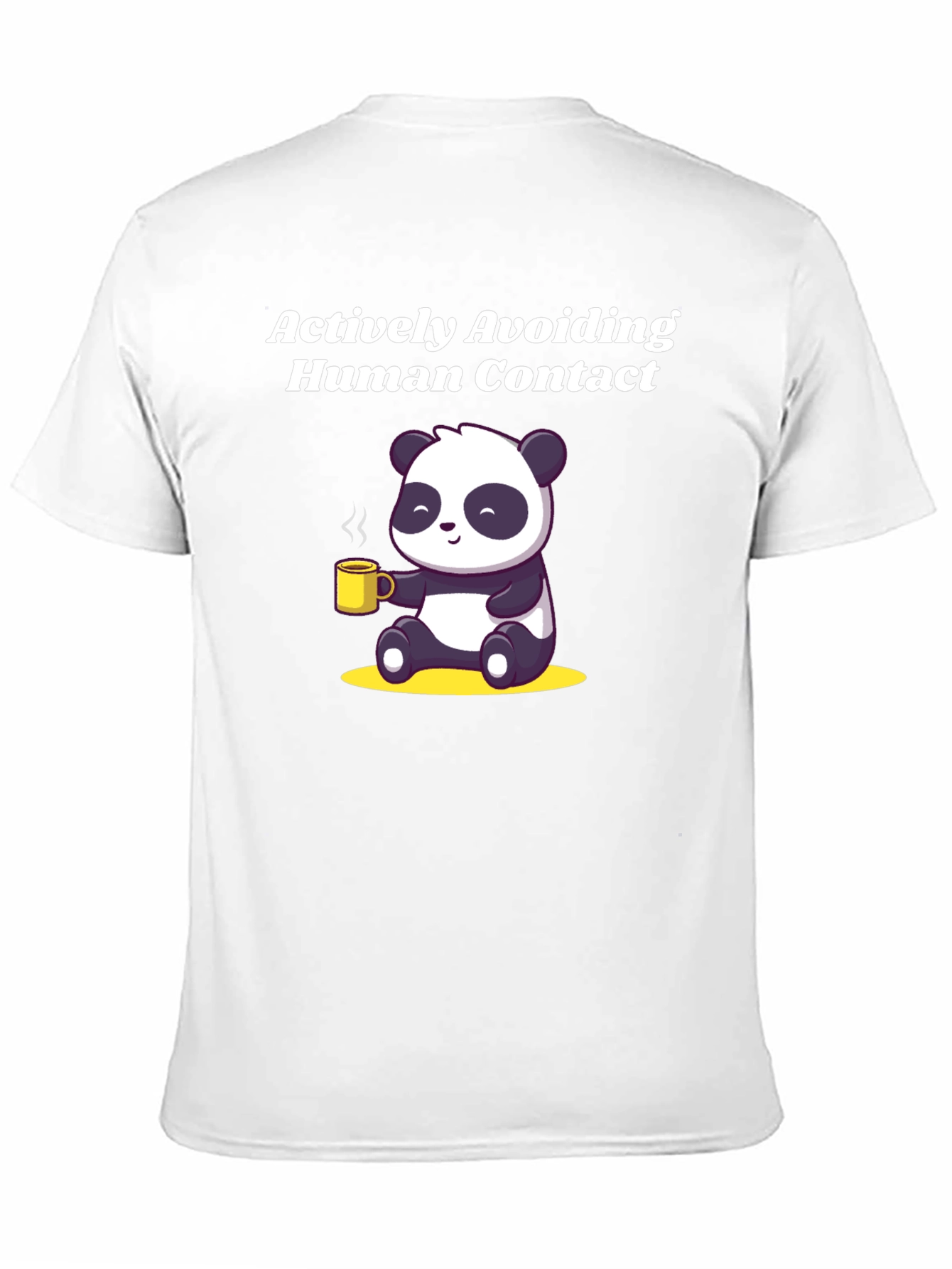 Actively Avoiding Human Contact Panda T-Shirt
