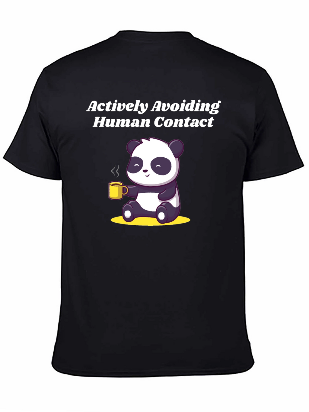 Actively Avoiding Human Contact Panda T-Shirt