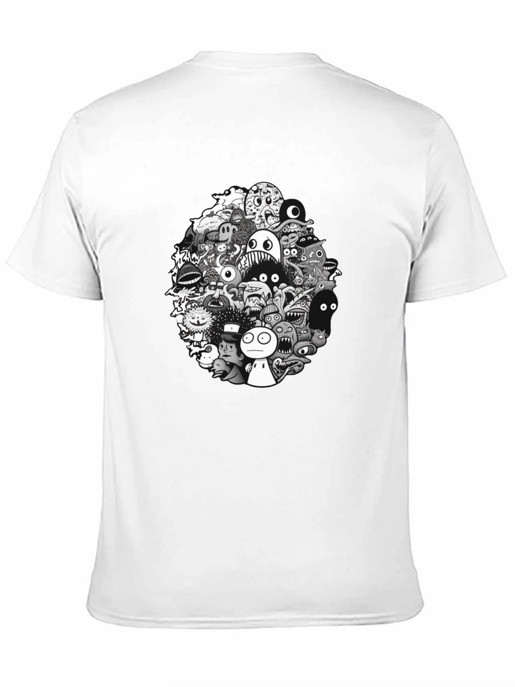 Monster Doodle Graphic Tee - Mens Black T-Shirt