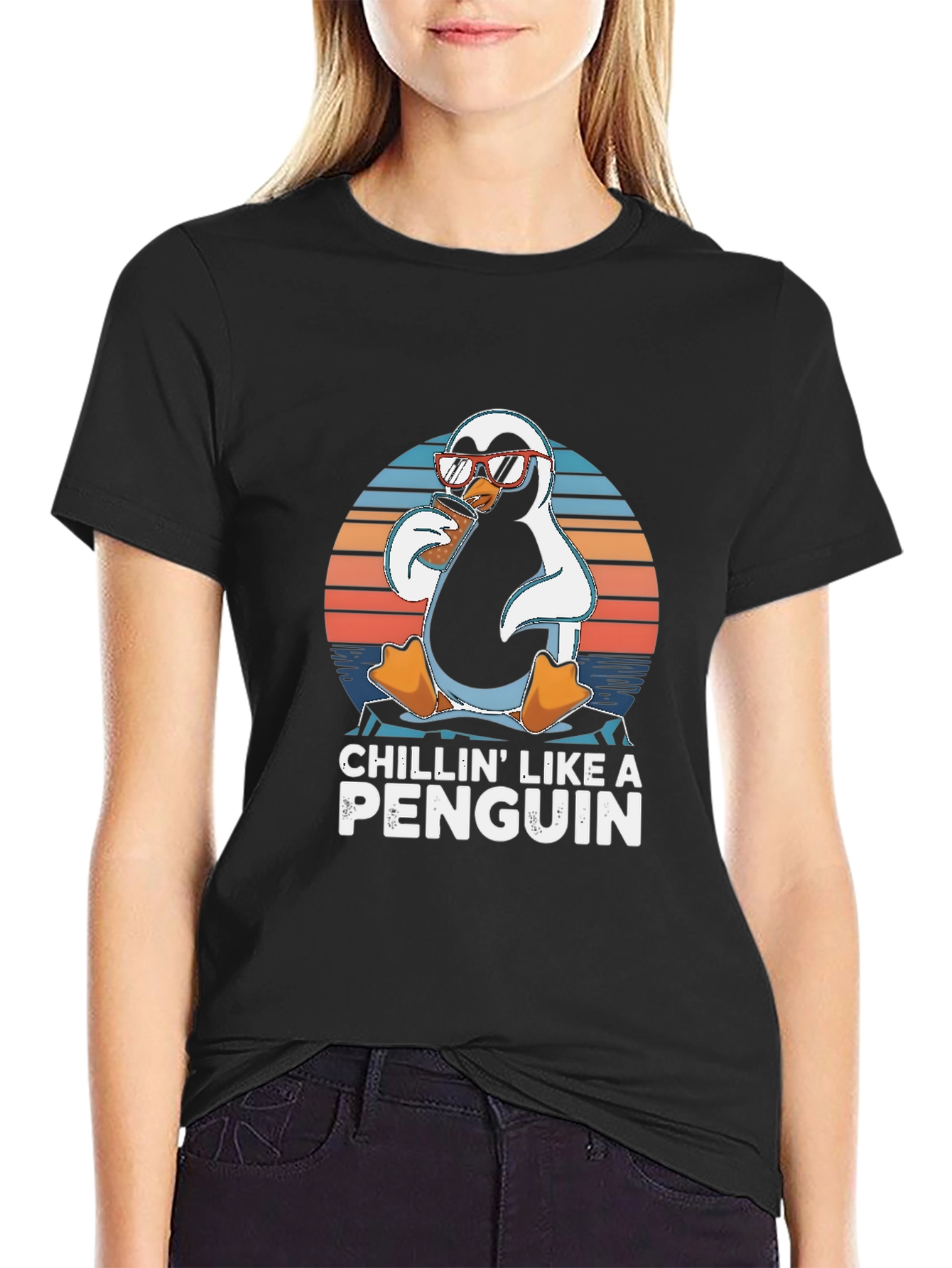 Chillin Like a Penguin T-Shirt - Funny Animal Tee