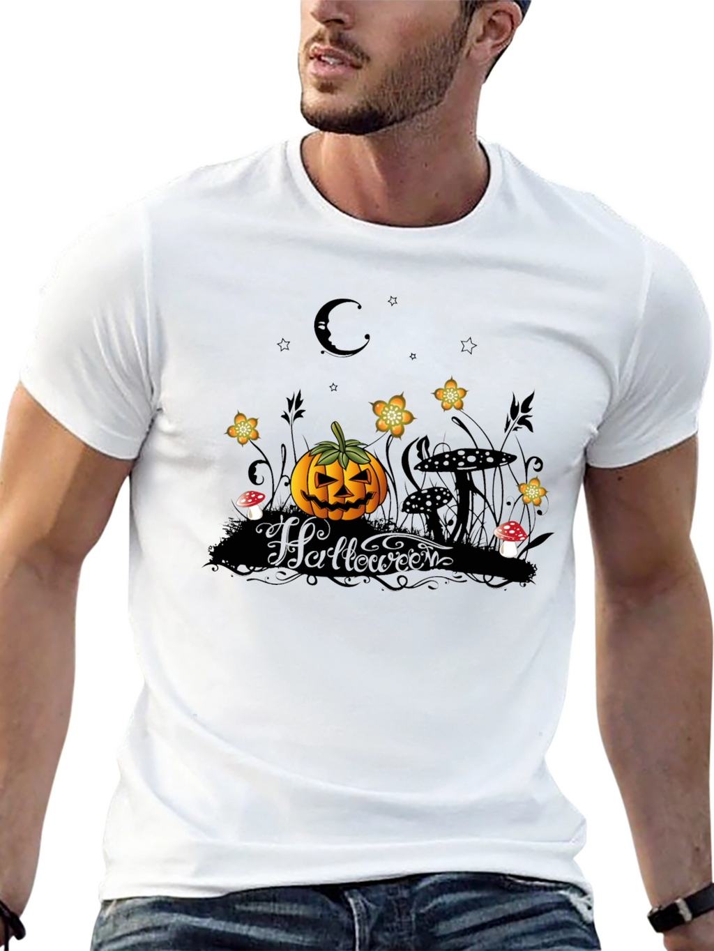 Halloween Pumpkin Moon T-Shirt