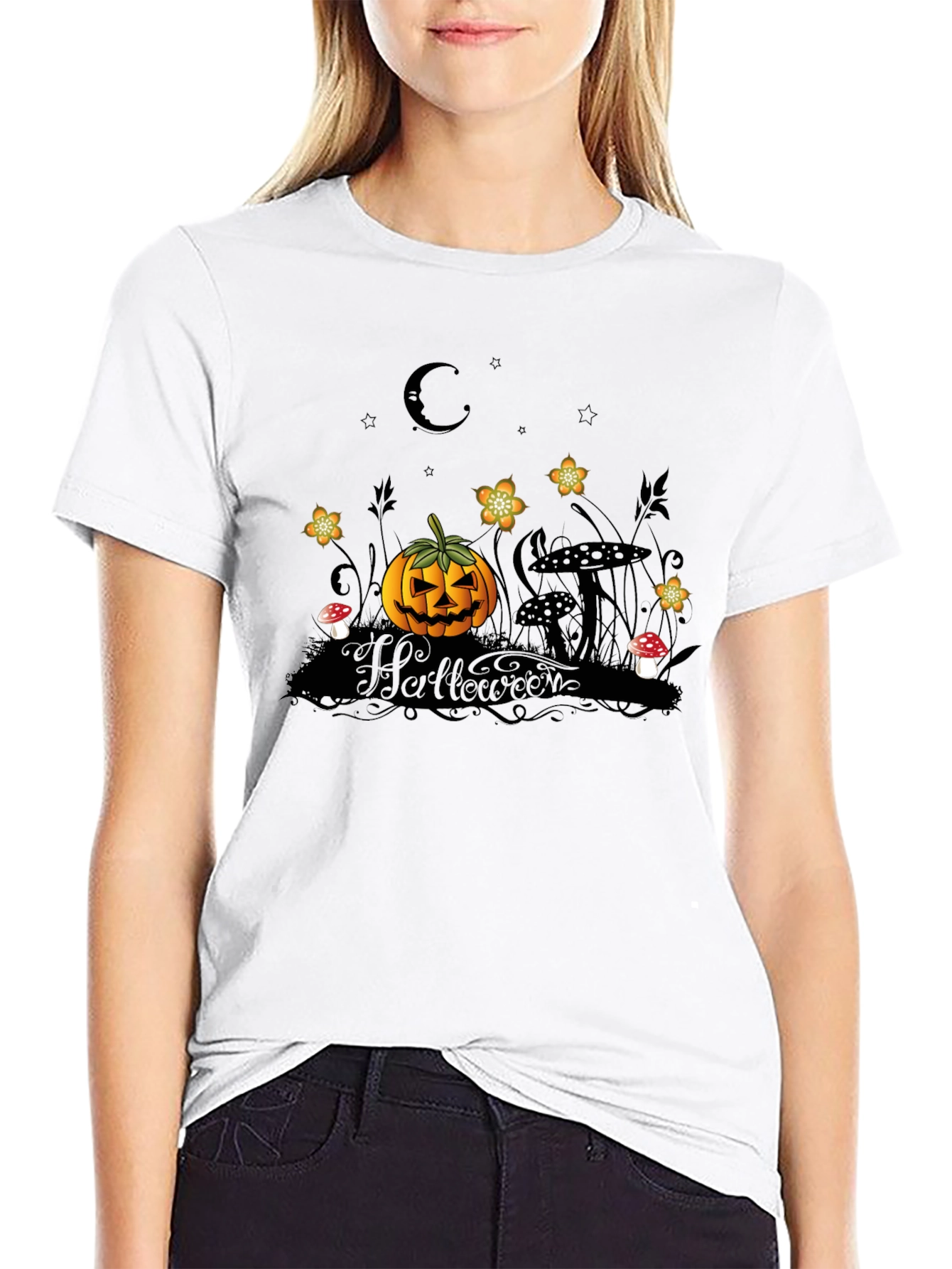 Halloween Pumpkin Moon T-Shirt