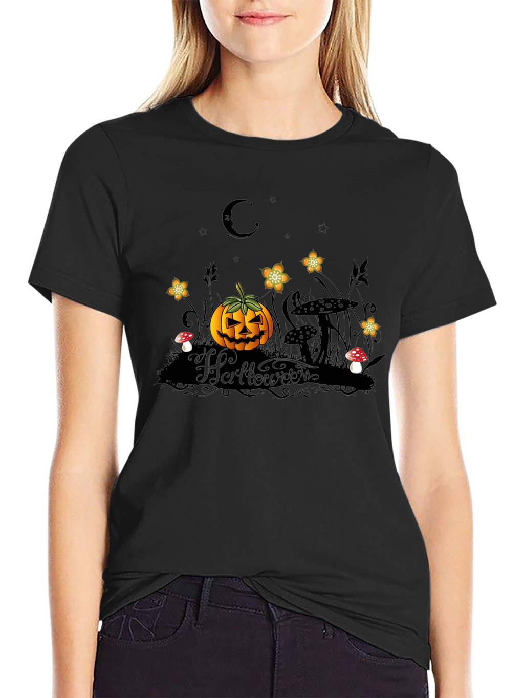 Halloween Pumpkin Moon T-Shirt
