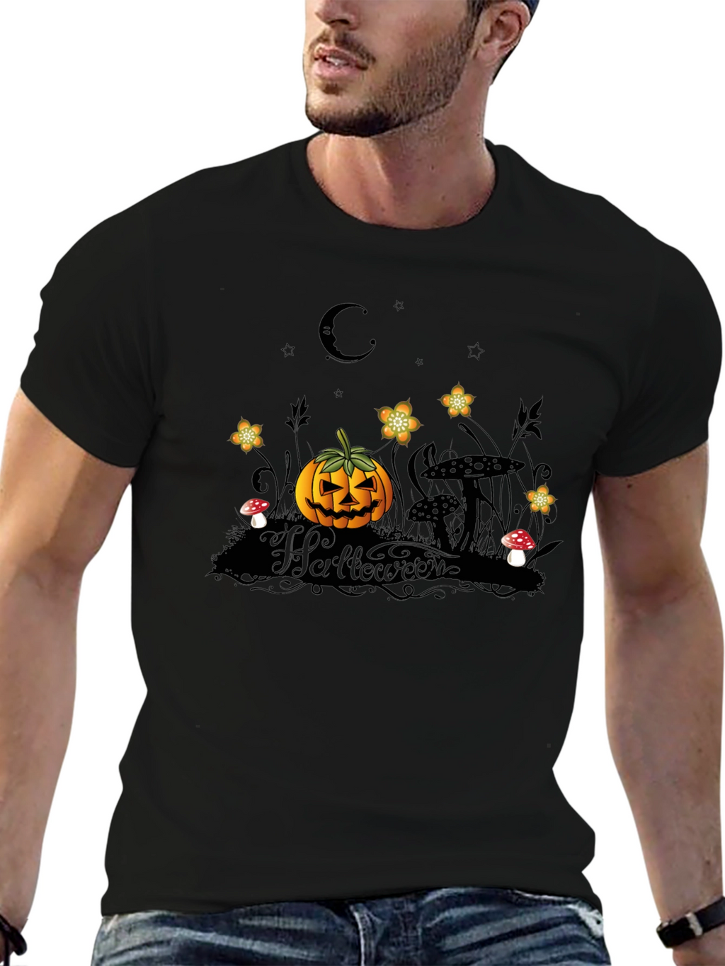 Halloween Pumpkin Moon T-Shirt
