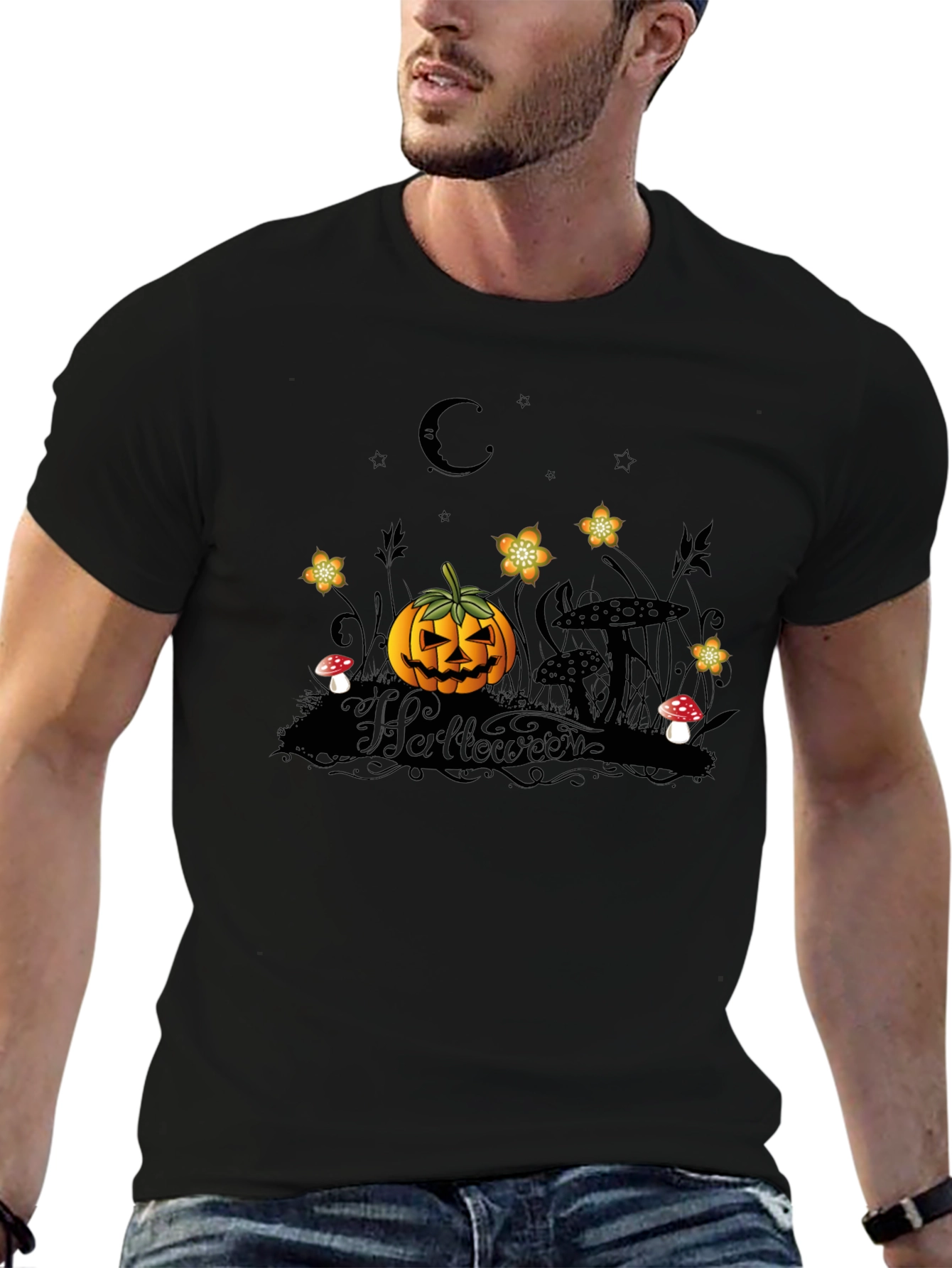 Halloween Pumpkin Moon T-Shirt