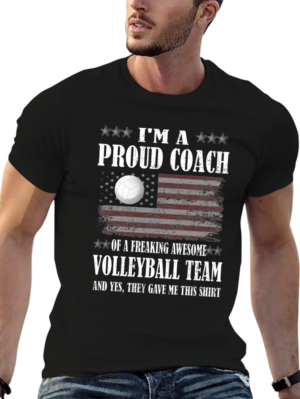 Proud Volleyball Coach T-Shirt Awesome Team Gift