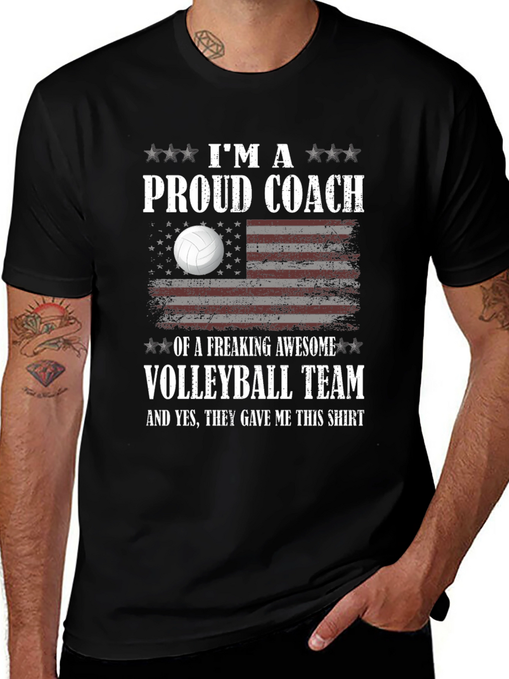 Proud Volleyball Coach T-Shirt Awesome Team Gift